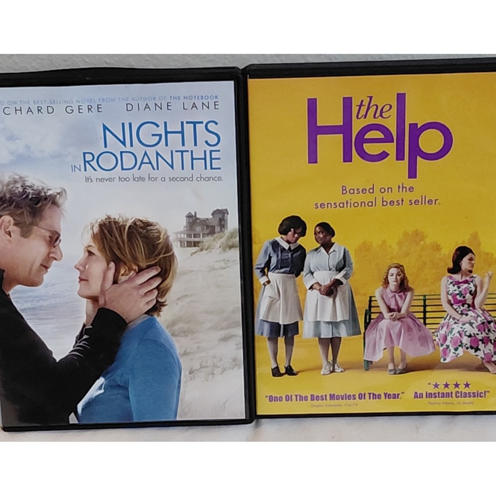 Nights in Rodanthe & The Help DVD Movie Lot Richard Gere Diane Lane Emma Stone